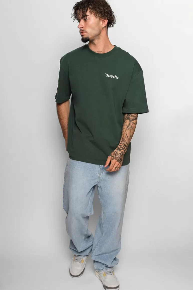 heavy_embo_tshirt_dark_green_4.webp Sale Dropsize Heavy Embo T-Shirt Dark Green