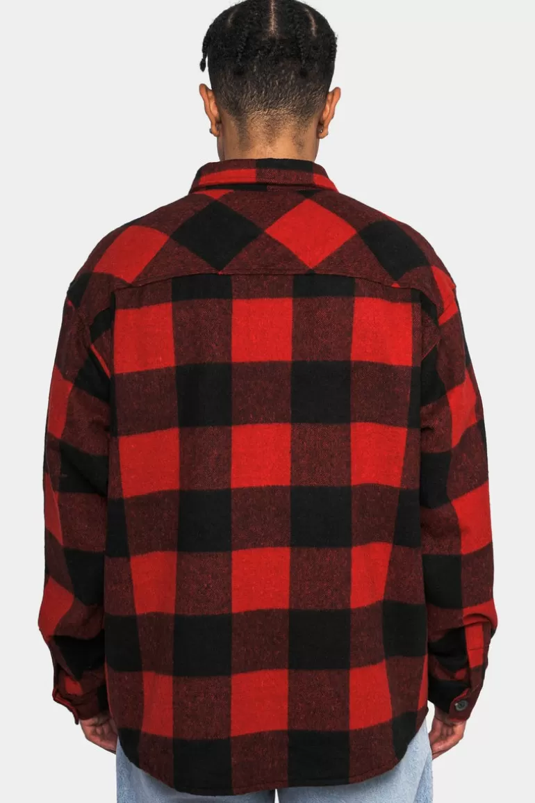 heavy_flannel_jacket_black_red_3.webp Cheap Dropsize Heavy Flannel Jacket Black Red