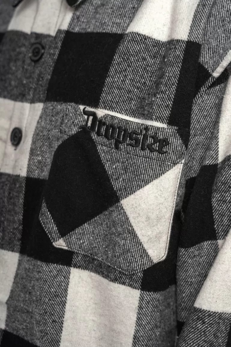 heavy_flannel_jacket_white_black_4.webp New Dropsize Heavy Flannel Jacket White Black