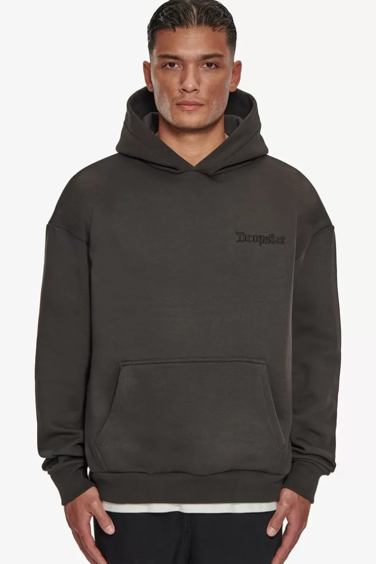 Discount Dropsize Heavy Oversize 3D Lost In Heaven Hoodie Washed Black