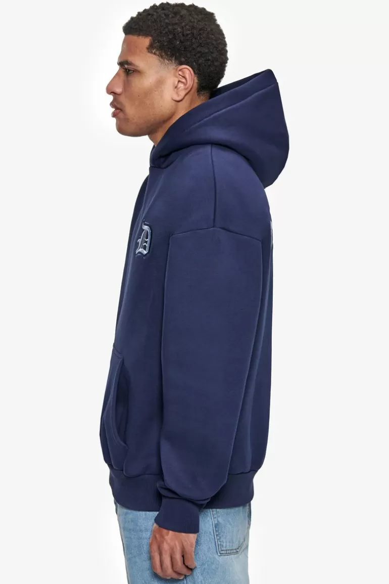 Store Dropsize Heavy Oversize Backlogo Hoodie Black Iris / Baby Blue