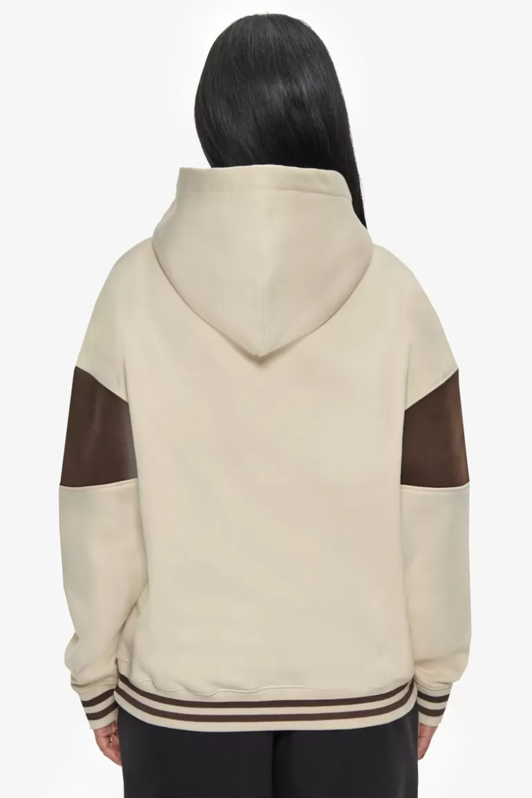 Flash Sale Dropsize Heavy Oversize Colour Sleeve Hoodie Coconut Milk / Chocolate Brown