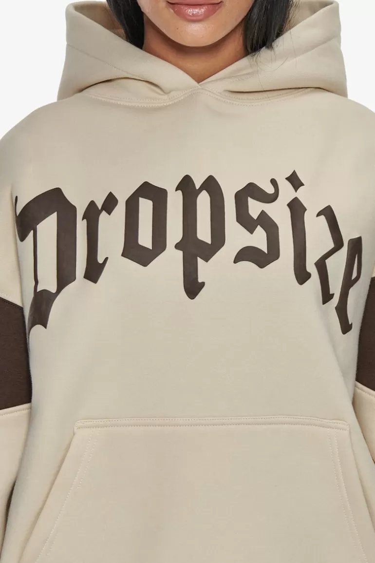 Flash Sale Dropsize Heavy Oversize Colour Sleeve Hoodie Coconut Milk / Chocolate Brown