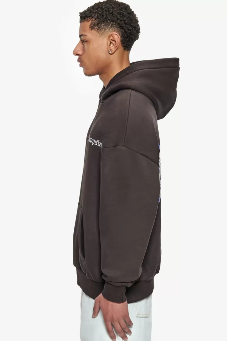 Online Dropsize Heavy Oversize Crew Love Globe Hoodie Washed Black