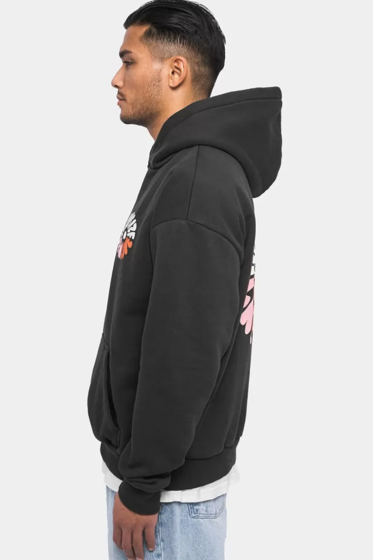 Discount Dropsize Heavy Oversize Crew Love Hoodie V2 Washed Black