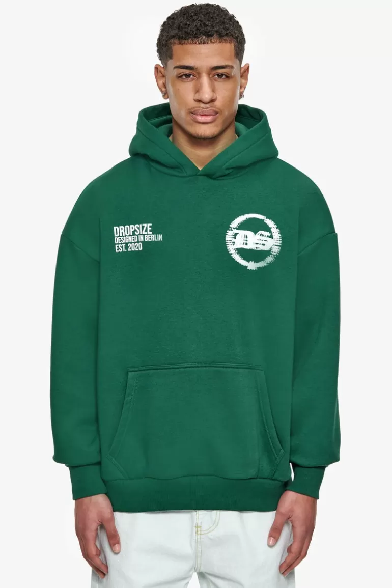 Fashion Dropsize Heavy Oversize Designed In Berlin Hoodie Washed Green