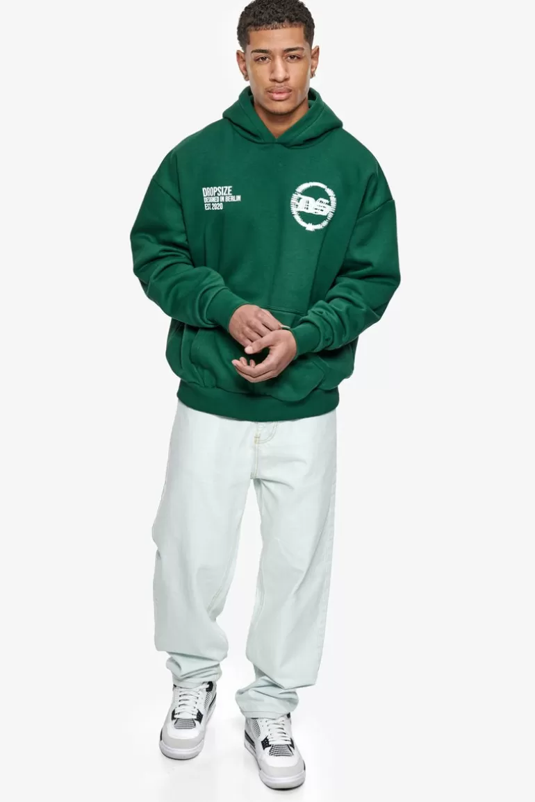 Fashion Dropsize Heavy Oversize Designed In Berlin Hoodie Washed Green