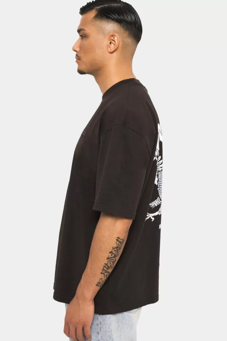 Shop Dropsize Heavy Oversize Eagle T-Shirt Washed Black