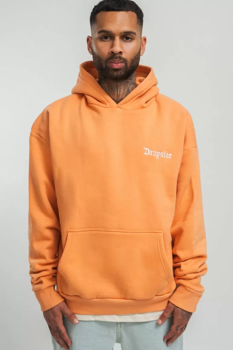 Hot Dropsize Heavy Oversize Embo Hoodie Coral