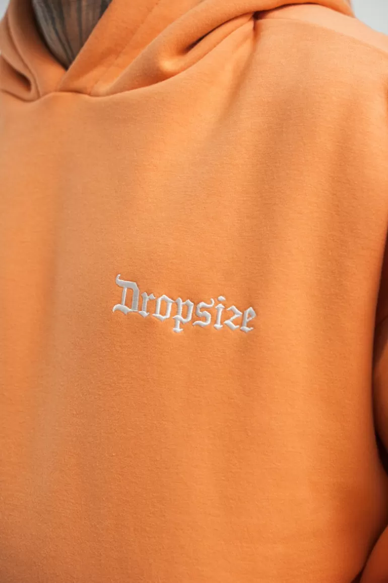 Hot Dropsize Heavy Oversize Embo Hoodie Coral