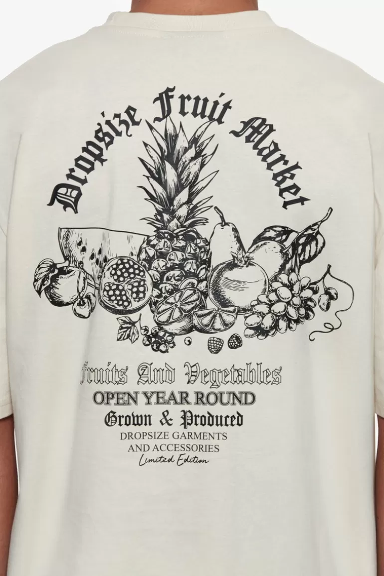 Fashion Dropsize Heavy Oversize Fruit Market T-Shirt Coconut Milk
