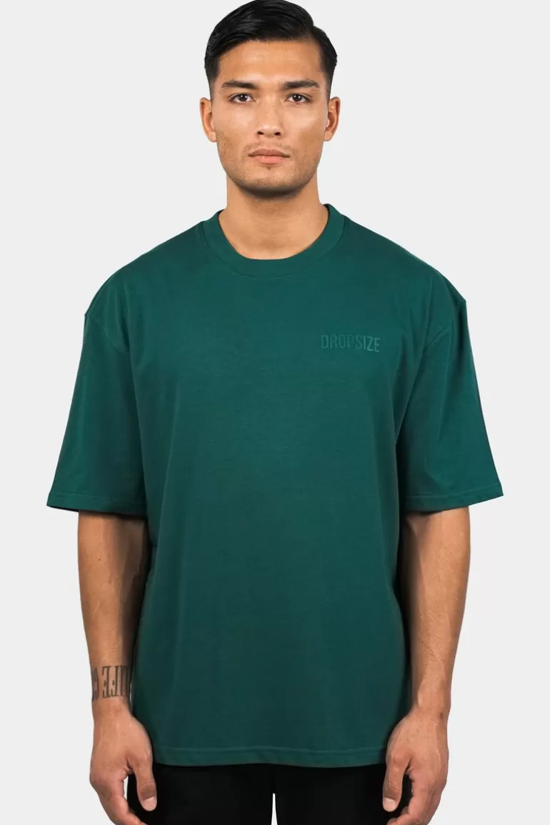 Online Dropsize Heavy Oversize Hd Print T-Shirt Green