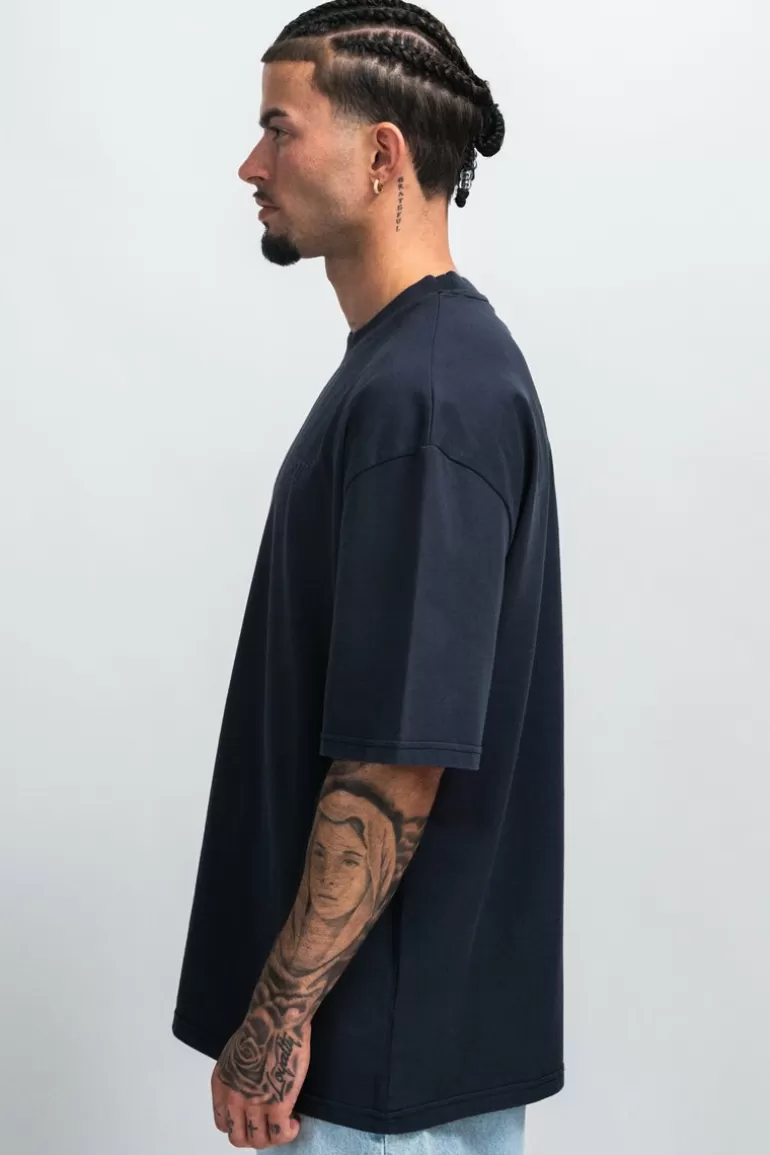 heavy_oversize_hd_print_tshirt_washed_navy_2.webp Sale Dropsize Heavy Oversize Hd Print T-Shirt Washed Navy