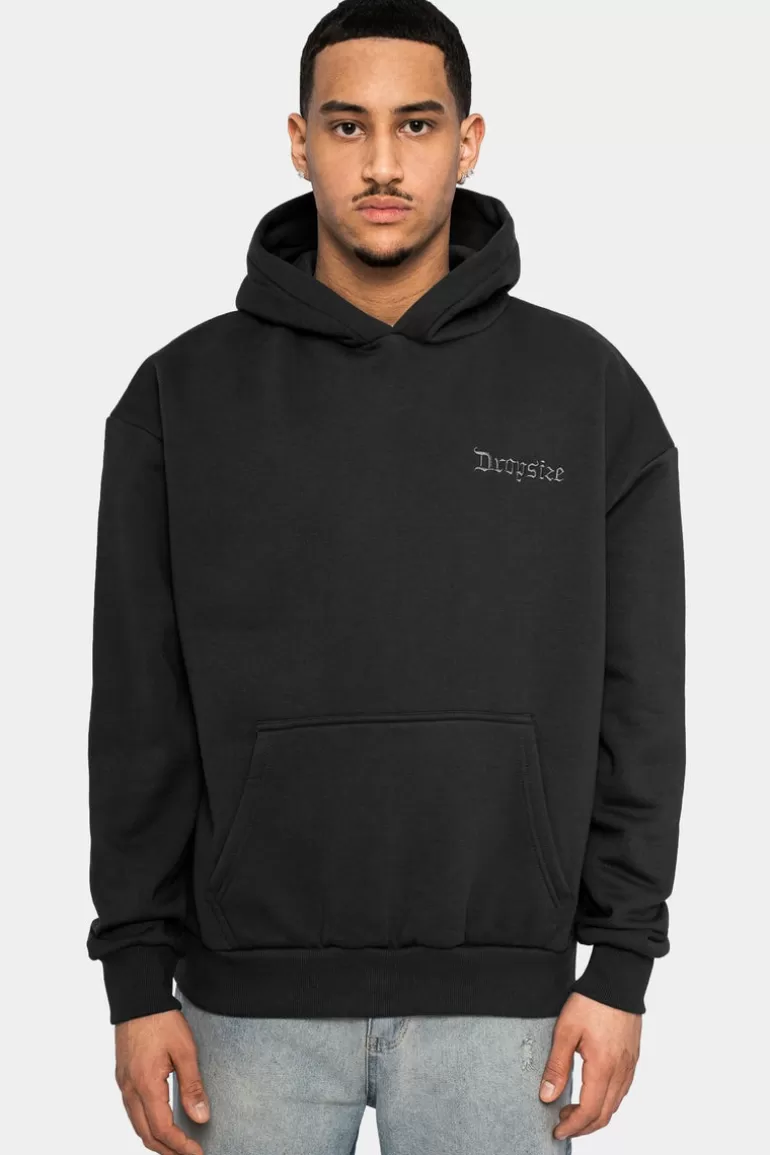 New Dropsize Heavy Oversize Hoodie Crew Love V2 Washed Black