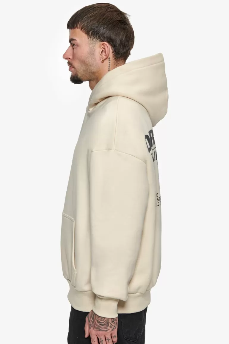 Shop Dropsize Heavy Oversize Hustle In Silence Hoodie Coconut Milk / Grey