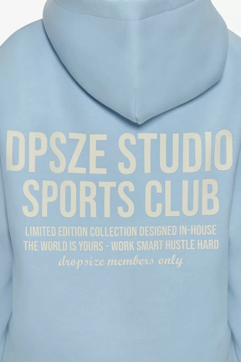 Hot Dropsize Heavy Oversize Ladies Sportsclub Hoodie Baby Blue