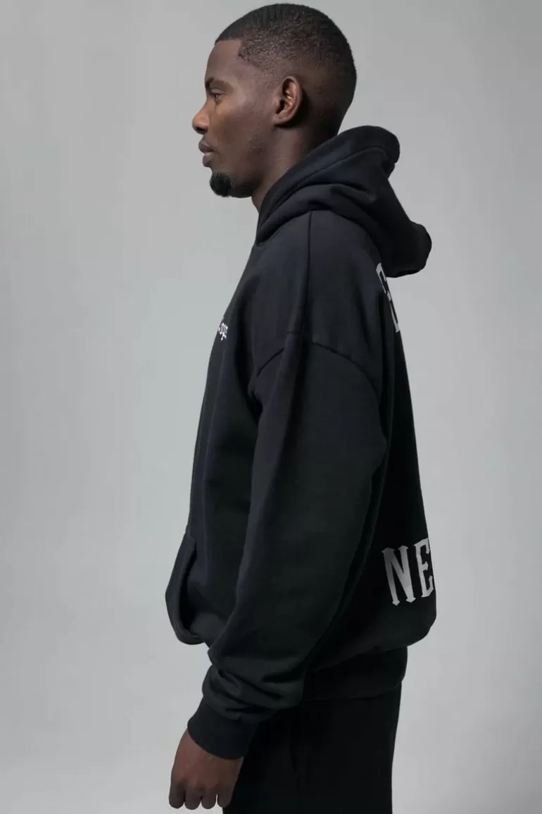 Sale Dropsize Heavy Oversize ''Legends Never Die'' Hoodie Washed Black