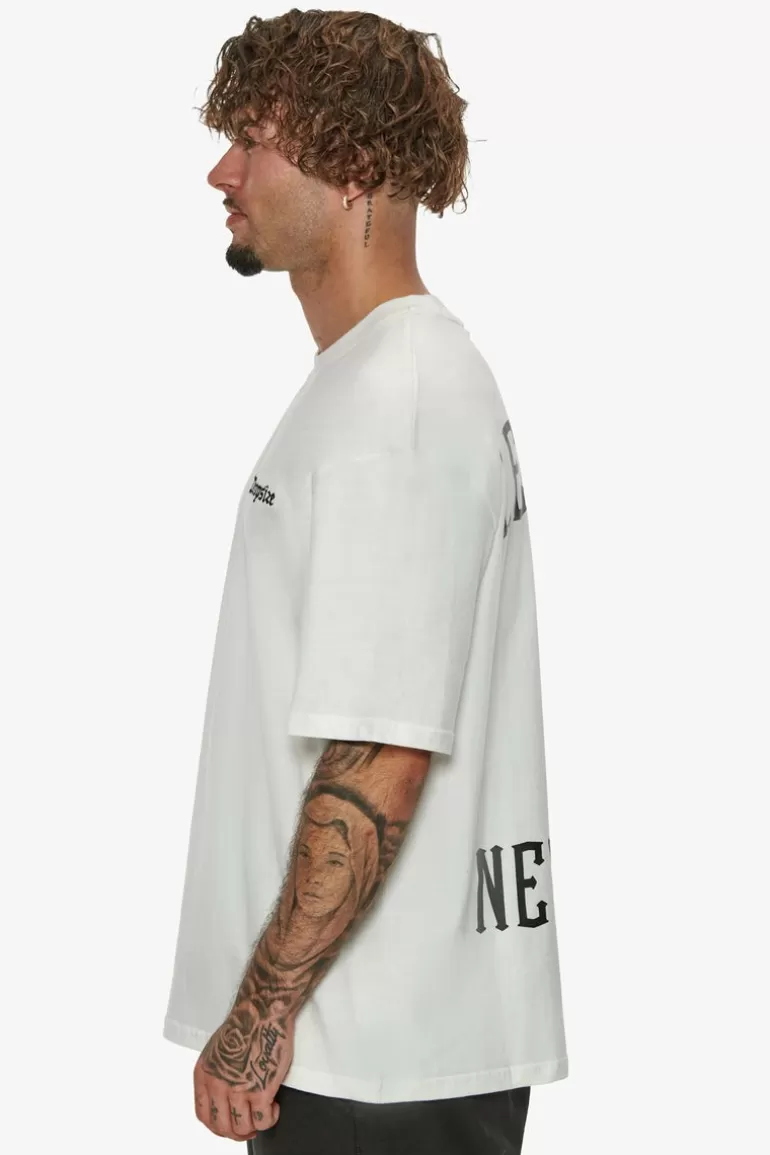 Best Dropsize Heavy Oversize Legends Never Die T-Shirt Cream White