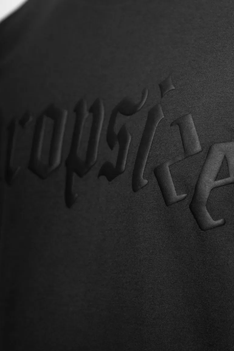 Hot Dropsize Heavy Oversize Logo Puffer Print T-Shirt Washed Black