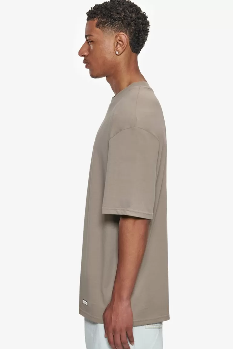 Store Dropsize Heavy Oversize Metal Patch Basic T-Shirt Simply Taupe