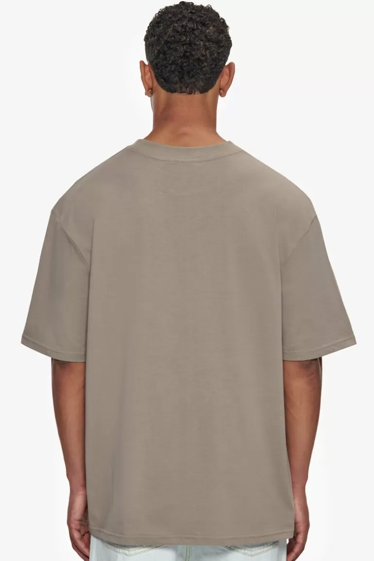 Store Dropsize Heavy Oversize Metal Patch Basic T-Shirt Simply Taupe