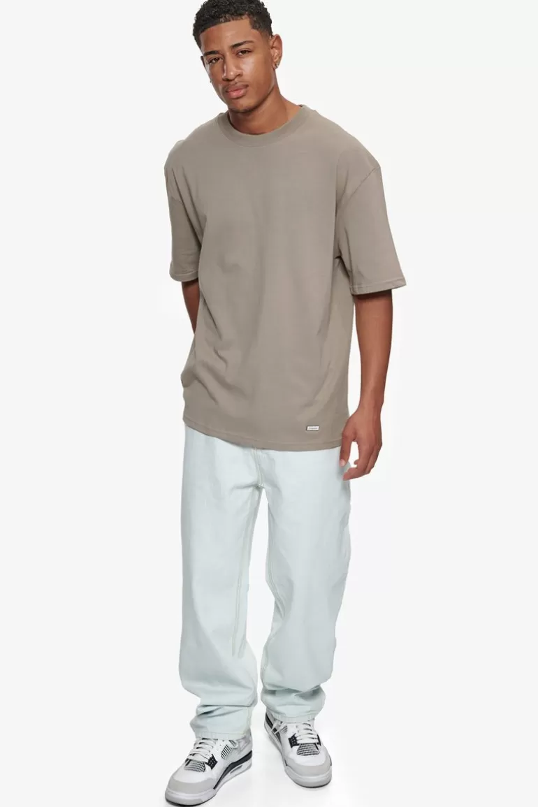 Store Dropsize Heavy Oversize Metal Patch Basic T-Shirt Simply Taupe