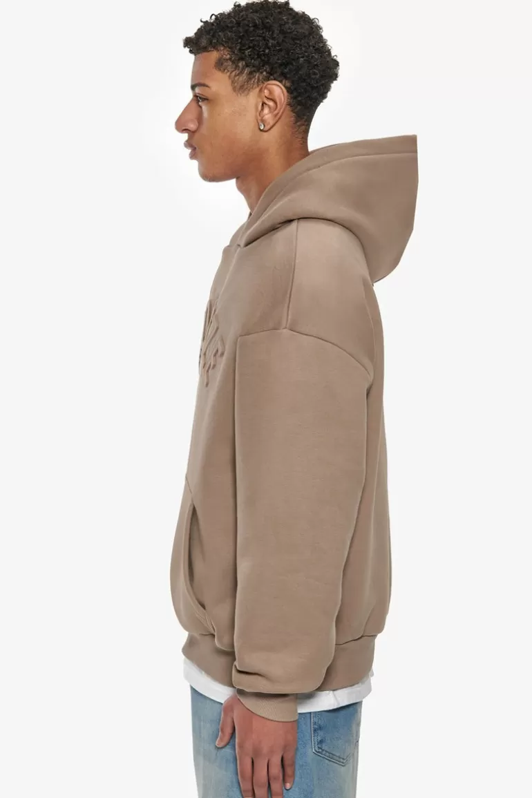 Discount Dropsize Heavy Oversize Mid Hd Hoodie Silver Mink Embossed