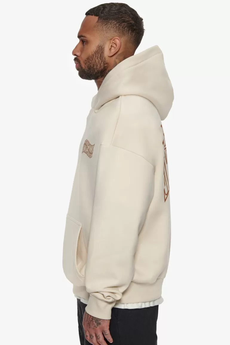 Flash Sale Dropsize Heavy Oversize Mirrored Logo Hoodie Coconut Milk