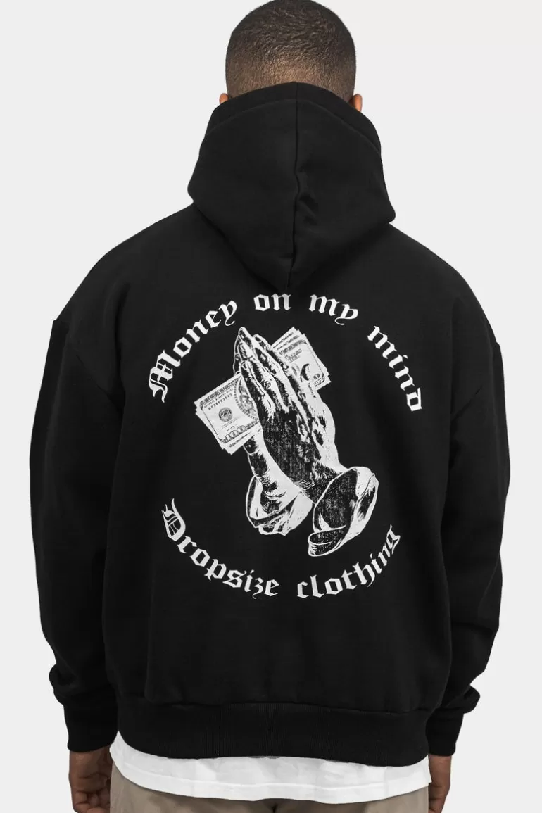 Sale Dropsize Heavy Oversize Money On My Mind Hoodie Black