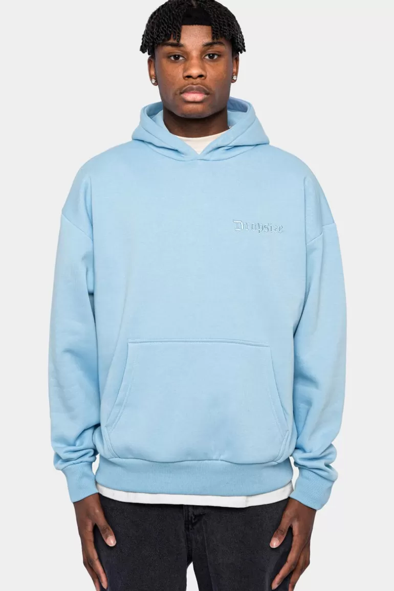 Fashion Dropsize Heavy Oversize Scorpion Design Hoodie Baby Blue