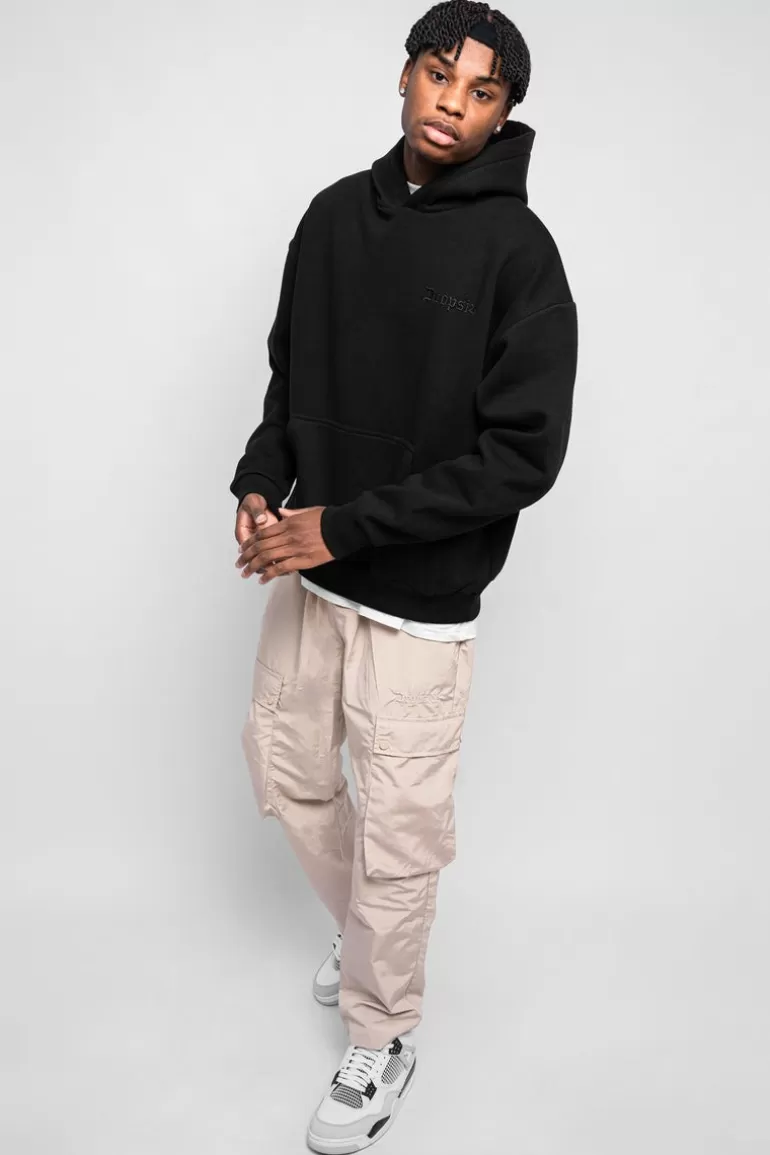 Hot Dropsize Heavy Oversize Scorpion Design Hoodie Black