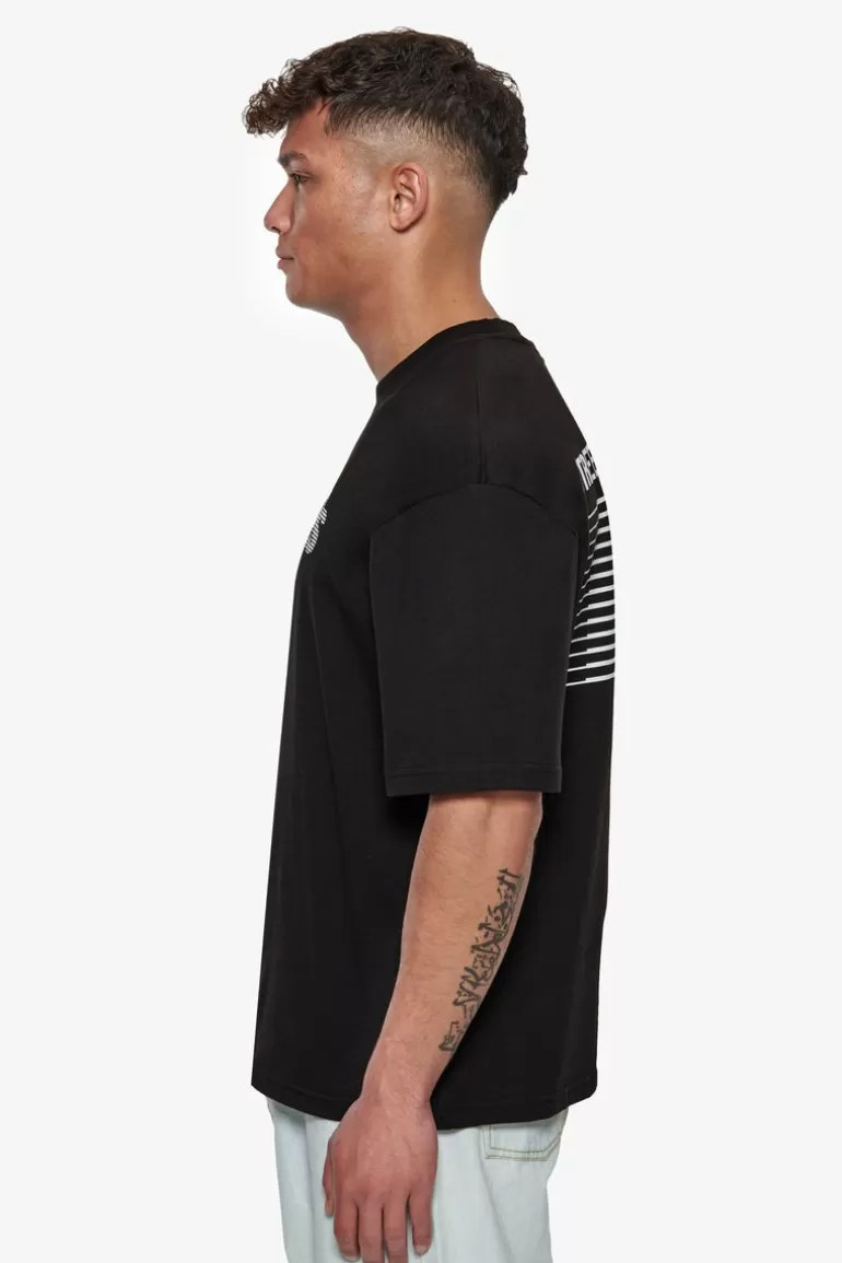 Online Dropsize Heavy Oversize Streetwear Department T-Shirt Black