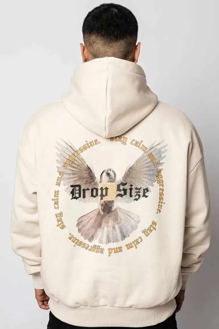 Best Dropsize Heavy Oversize White Dove 2.0 Hoodie Coconut Milk