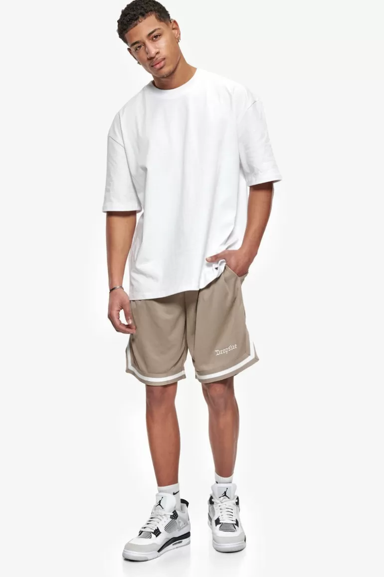 logo_mesh_short_simply_taupe_4.webp Shop Dropsize Logo Mesh Short Simply Taupe