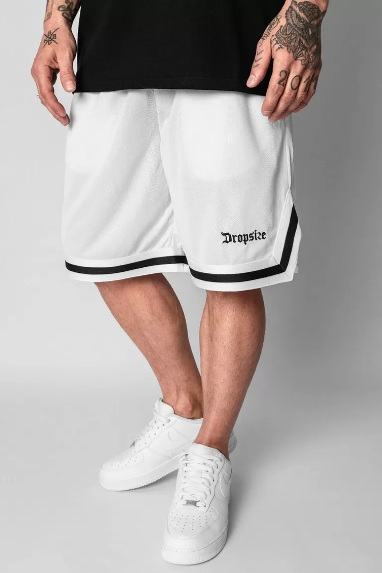 Clearance Dropsize Logo Mesh Short White/Black