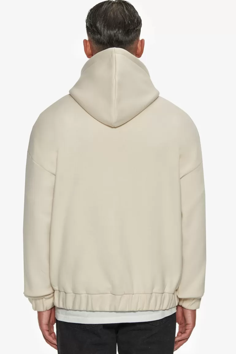Clearance Dropsize Super Heavy Oversize Blank Zip Hoodie Coconut Milk