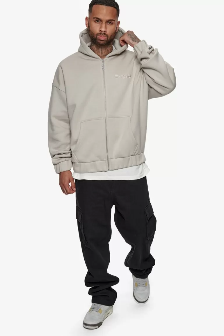 Flash Sale Dropsize Super Heavy Oversize Blank Zip Hoodie Moon Beam