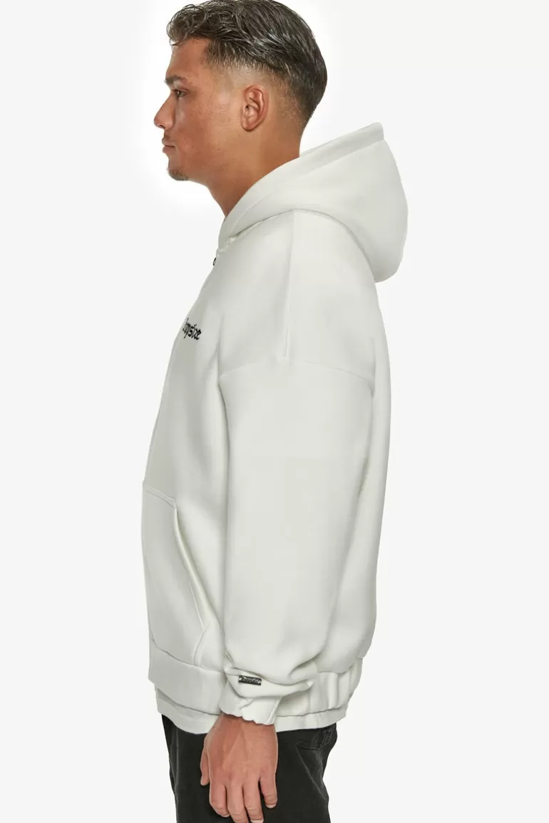 Outlet Dropsize Super Heavy Oversize Blank Zip Hoodie Washed White