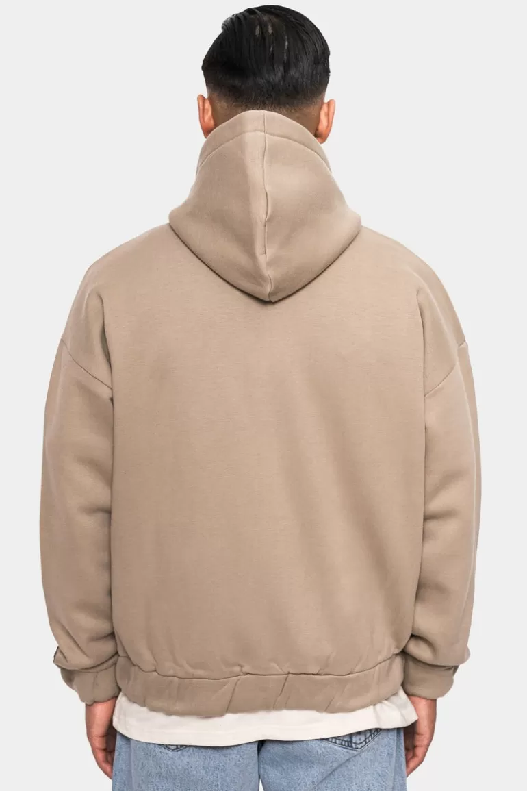 Cheap Dropsize Super Heavy Oversize Blank Zip Hoodie Weathered Teak