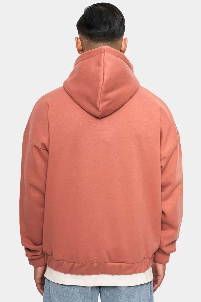 Best Dropsize Super Heavy Oversize Logo Design Zip Hoodie Canyon Clay