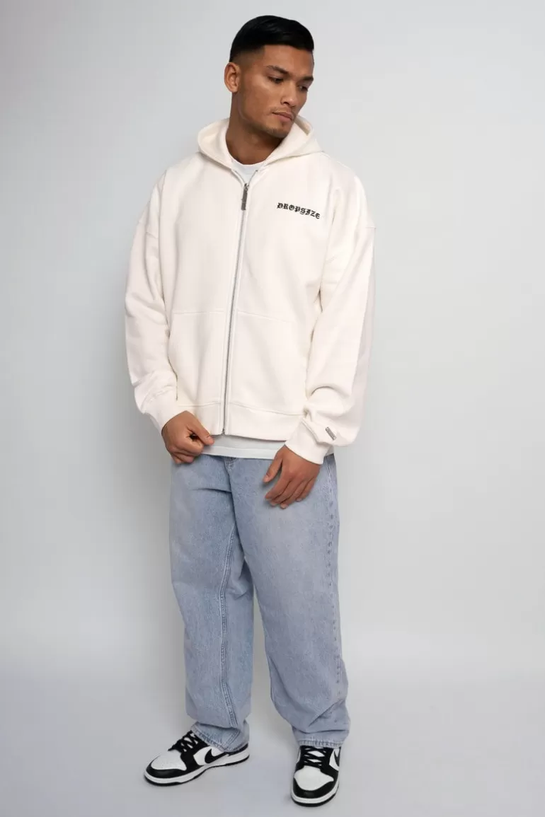 super_heavy_oversize_logo_zip_hoodie_cream_white_4.webp Shop Dropsize Super Heavy Oversize Logo Zip Hoodie Cream White