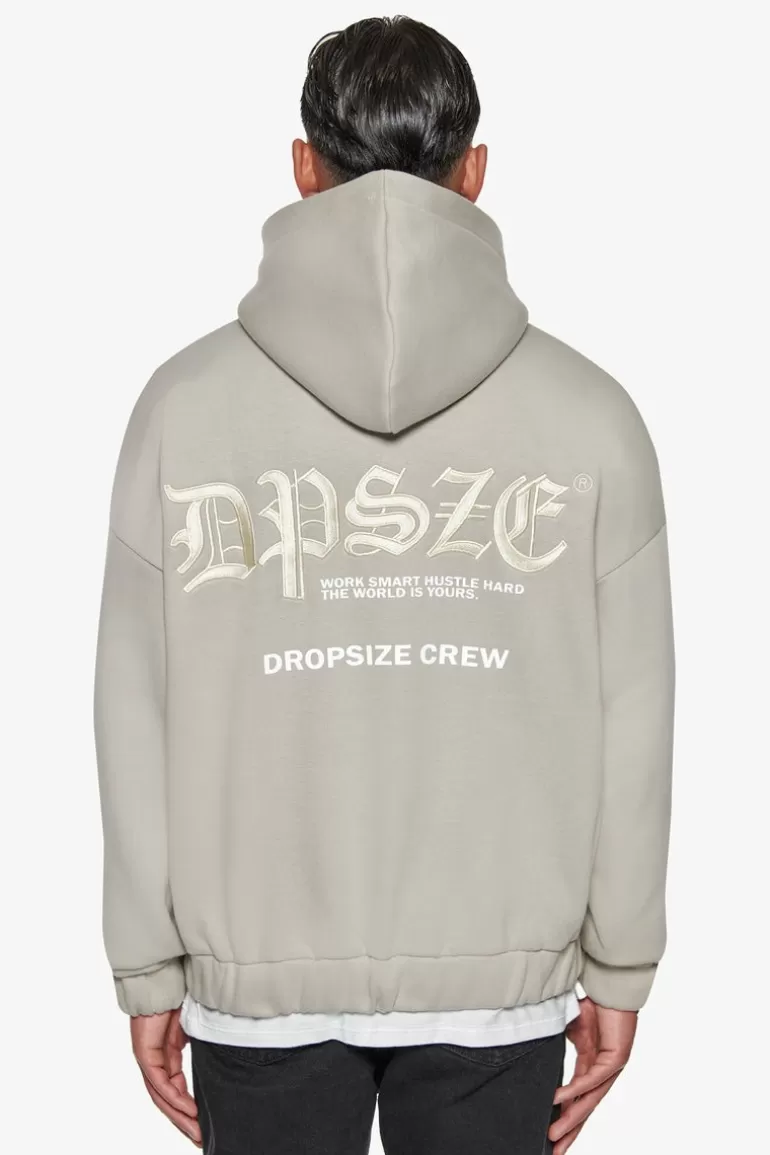 Store Dropsize Super Heavy Oversize Work Smart Zip-Hoodie Pumice Stone