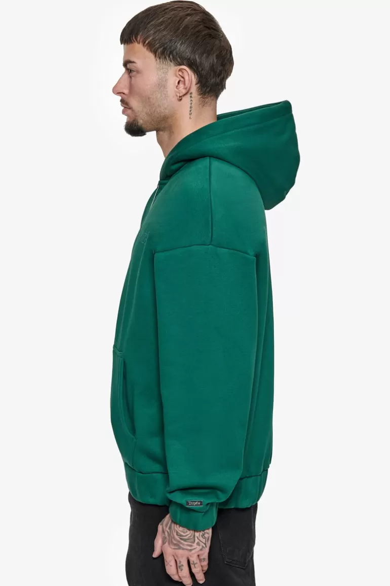 Flash Sale Dropsize Super Heavy Oversized Hd Print Zip Hoodie V2 Green